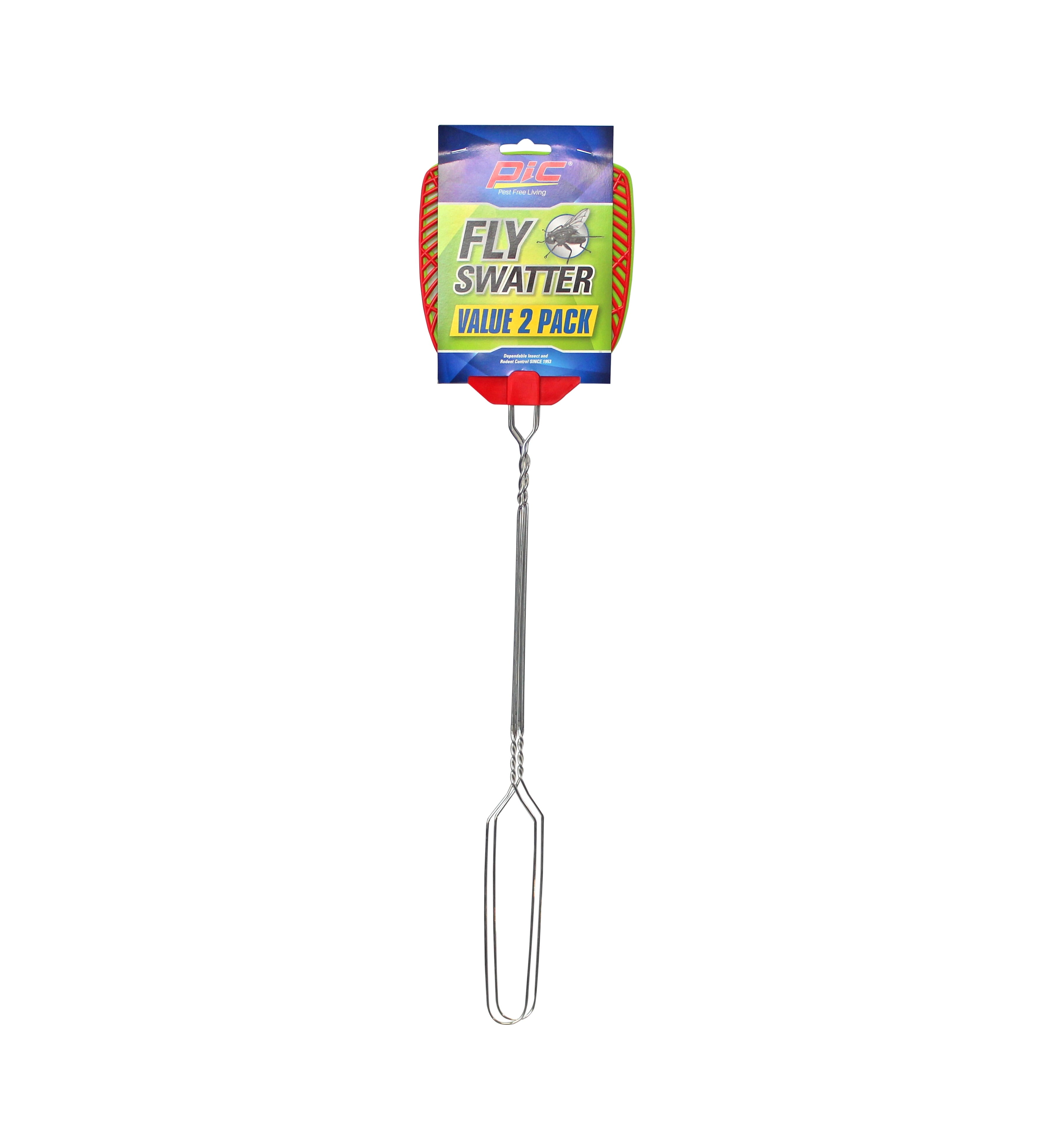 2 Pack Metal Handle Fly Swatters