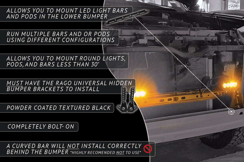 Mounting Plate for Universal Hidden Bumper Brackets