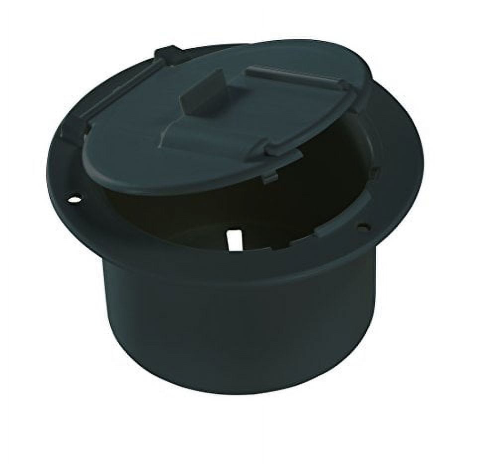 Low Profile Cable Hatch  Round  Bla