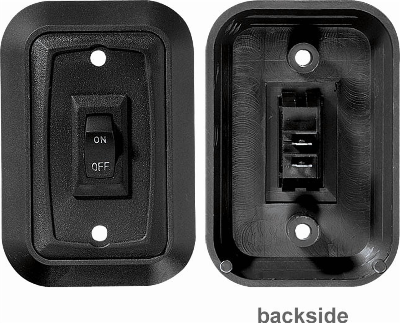 Wallplateswitch Black Single 3