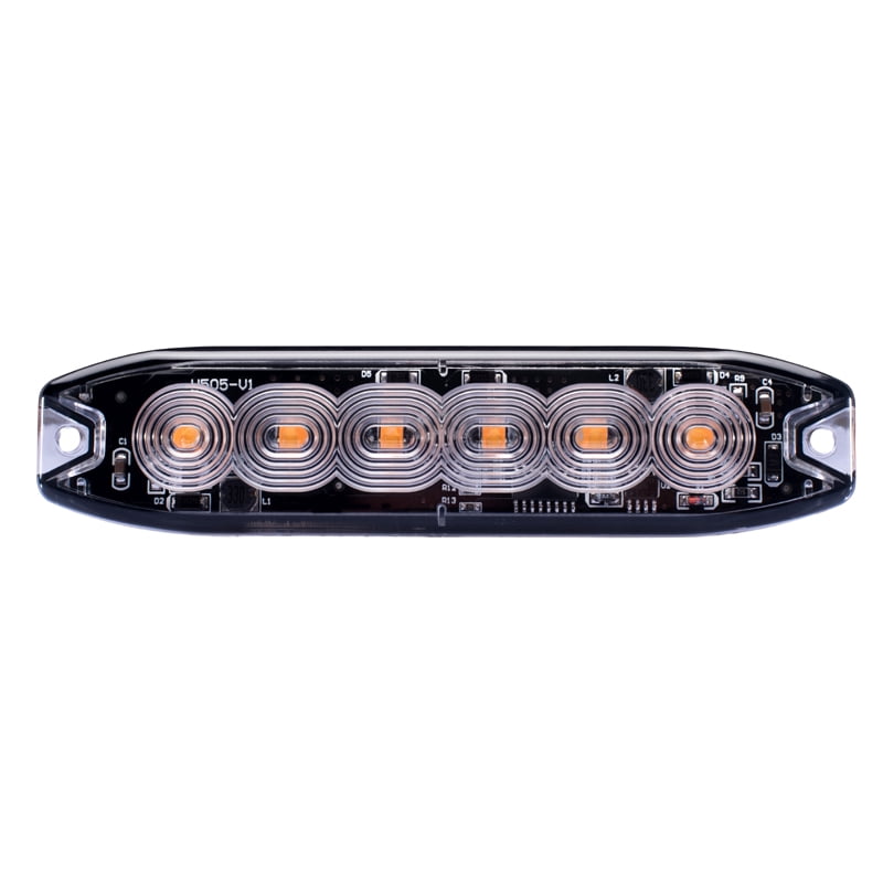 White-Amber Strobe Pro Series 6-LED
