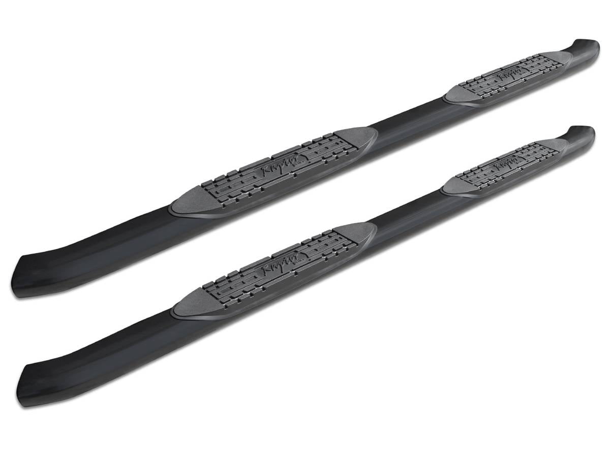4' Curved Black Oval Step Bars
