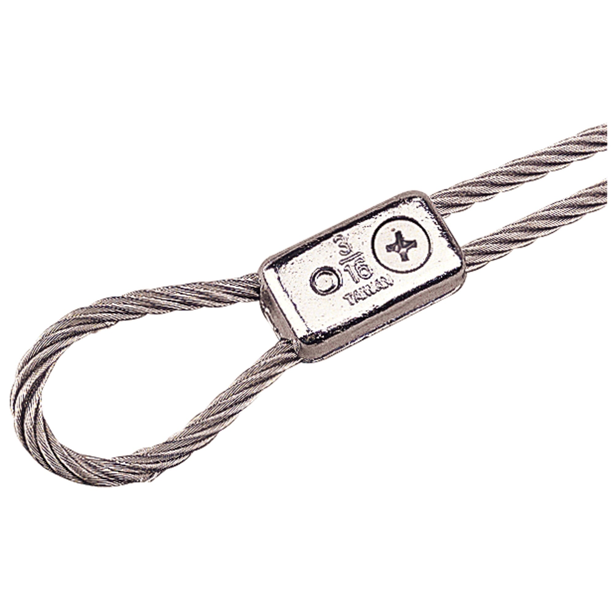 Chrome Plated Zinc Cable Clamp 3/16