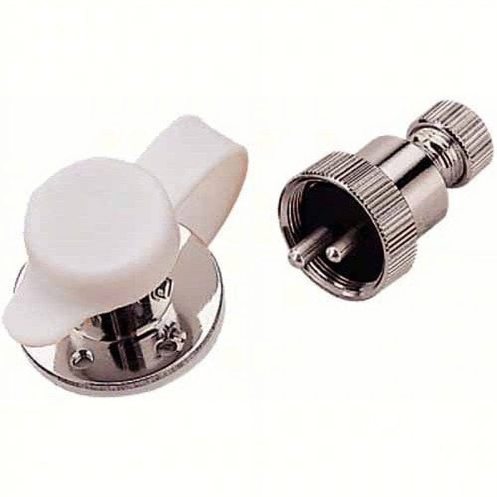 Chrome Brass Connector 3 Amp 4 -Pin