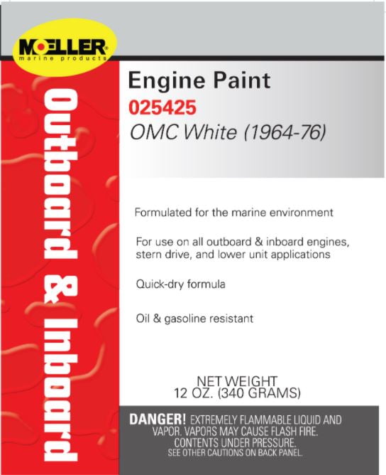 Sea Star Solutions 25425 Engine Paint for Evinrude, Johnson & Gale Outboard Motors - White