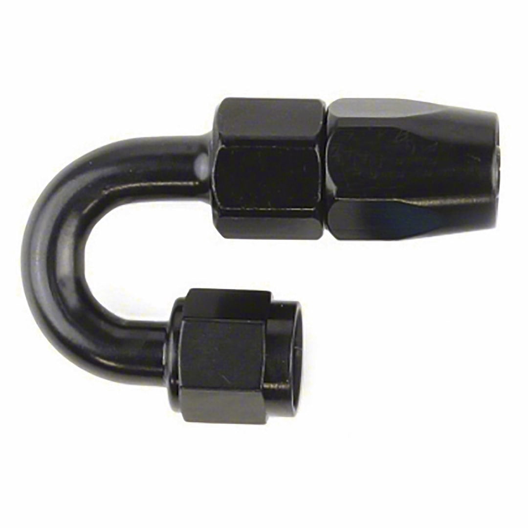 -6AN X 180  Blk Push-On Hose End