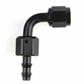 -6AN X 90  Blk Push-On Hose End