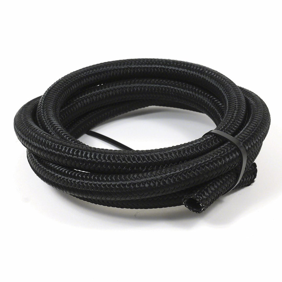 Blk Nylon SS Brd Hose  -12AN X 20'