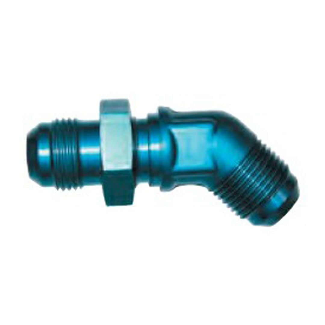 -3AN Blu 45 Degree Bulkhead Flare