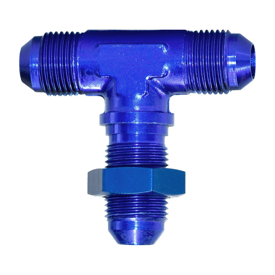 -8AN Blu Bulkhead Flare Tee