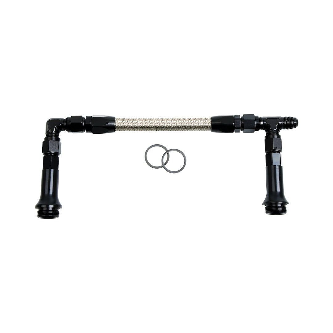 -8AN Blk Dual Inlet  Holley  4500