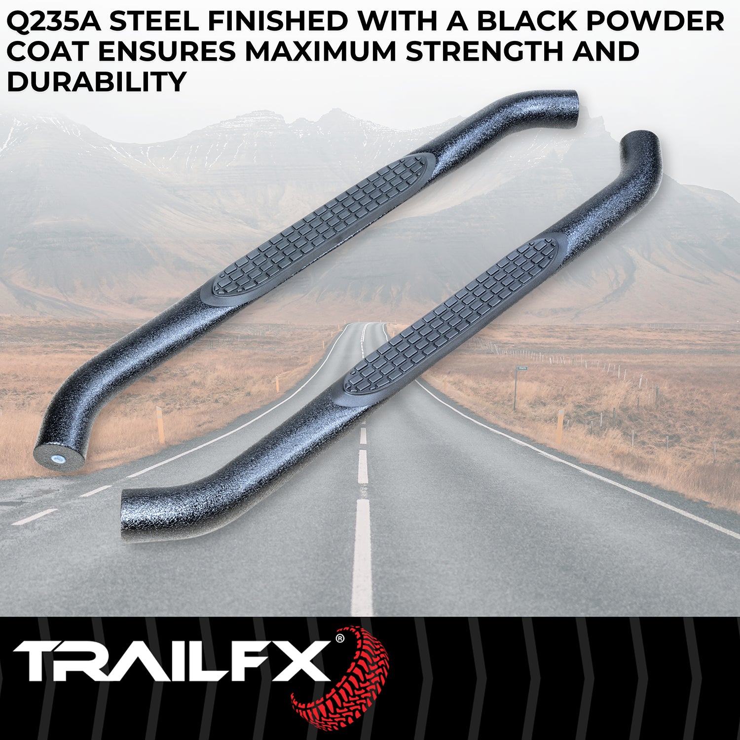 3' SIDE BAR TEXTURED BLK