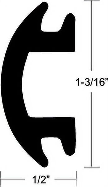 Rub Rail Insert Black 1 3/16"X50