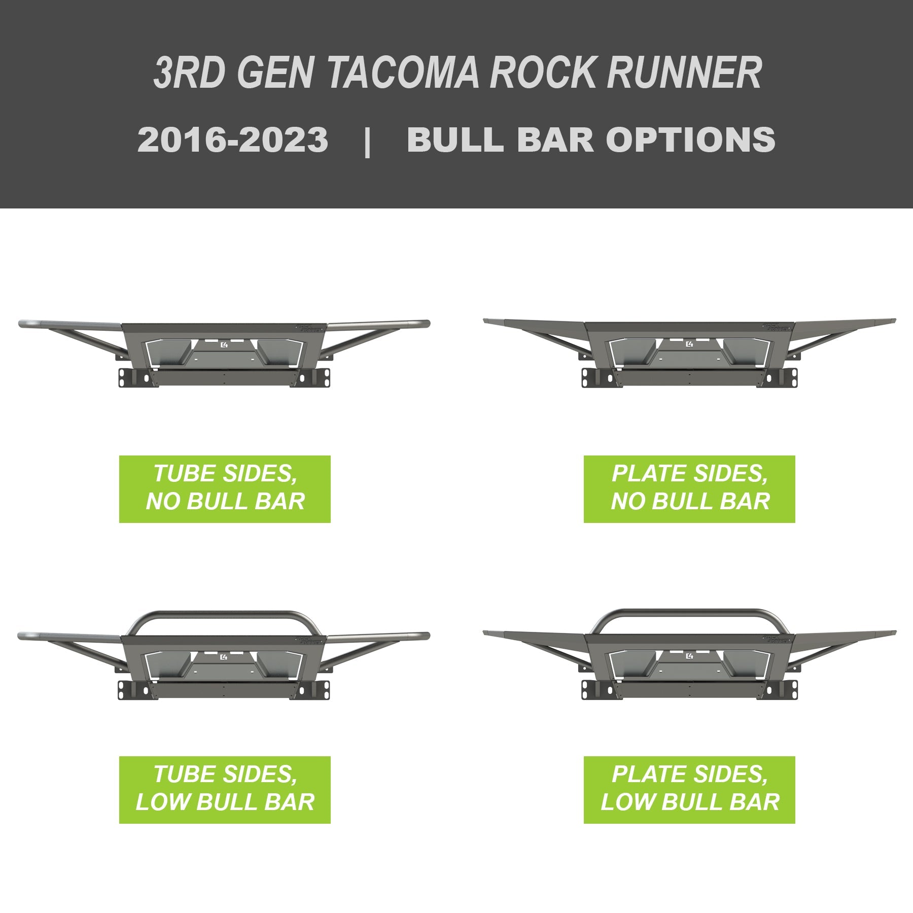 Tacoma Rock Runner Front Bumper / 3rd Gen / 2016-2023
