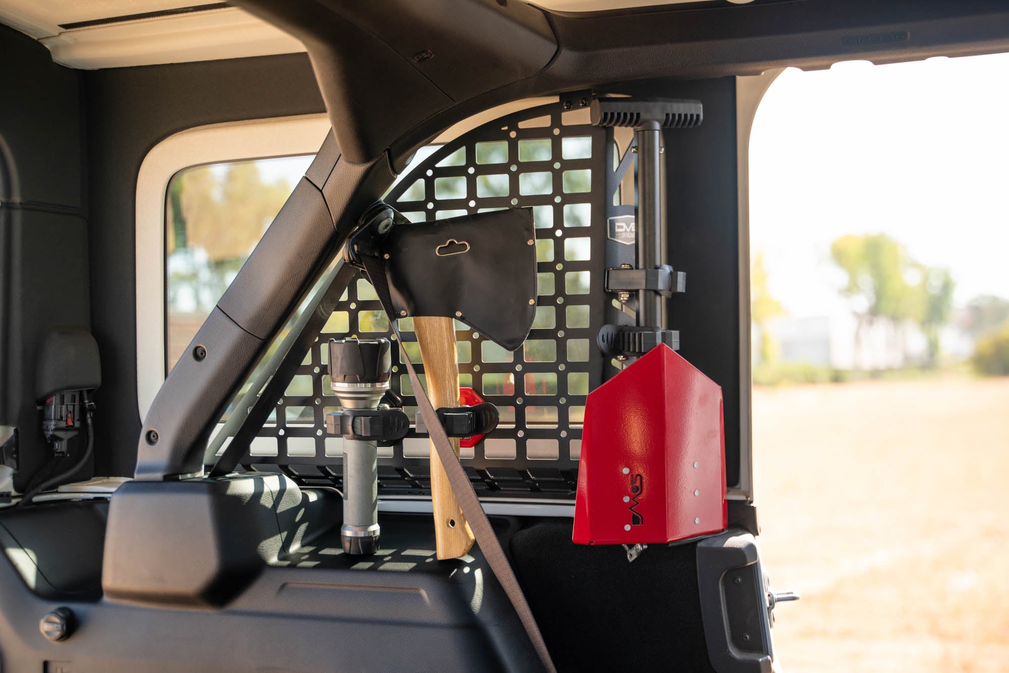 Quick Release Molle Panel Tool Mounts Red