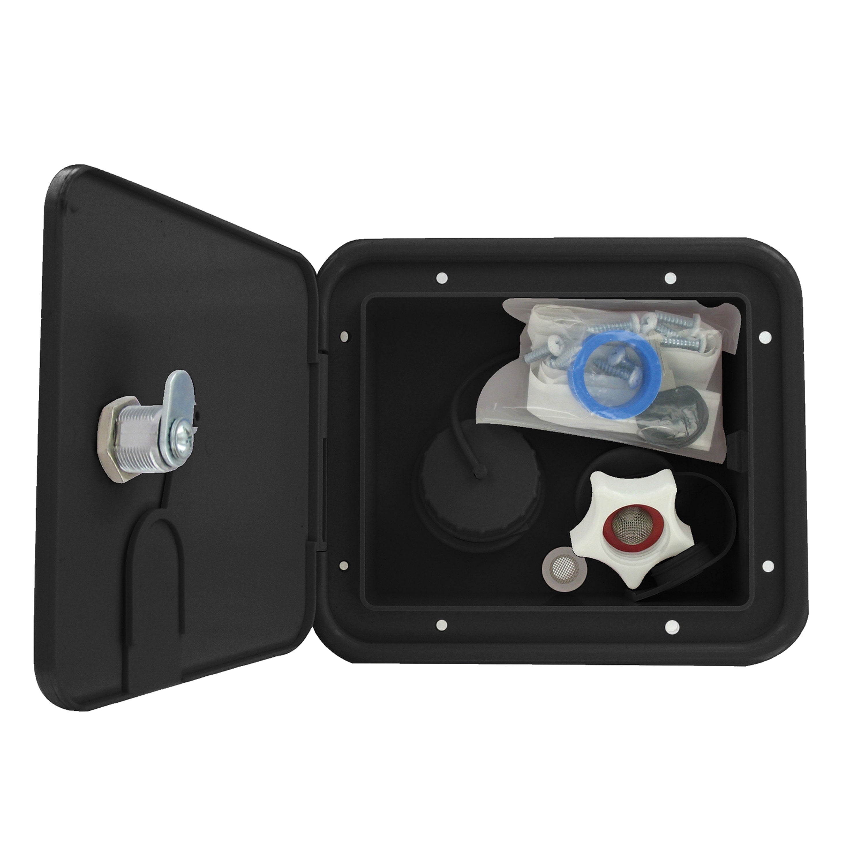 Plastic Inlet Hatch Black