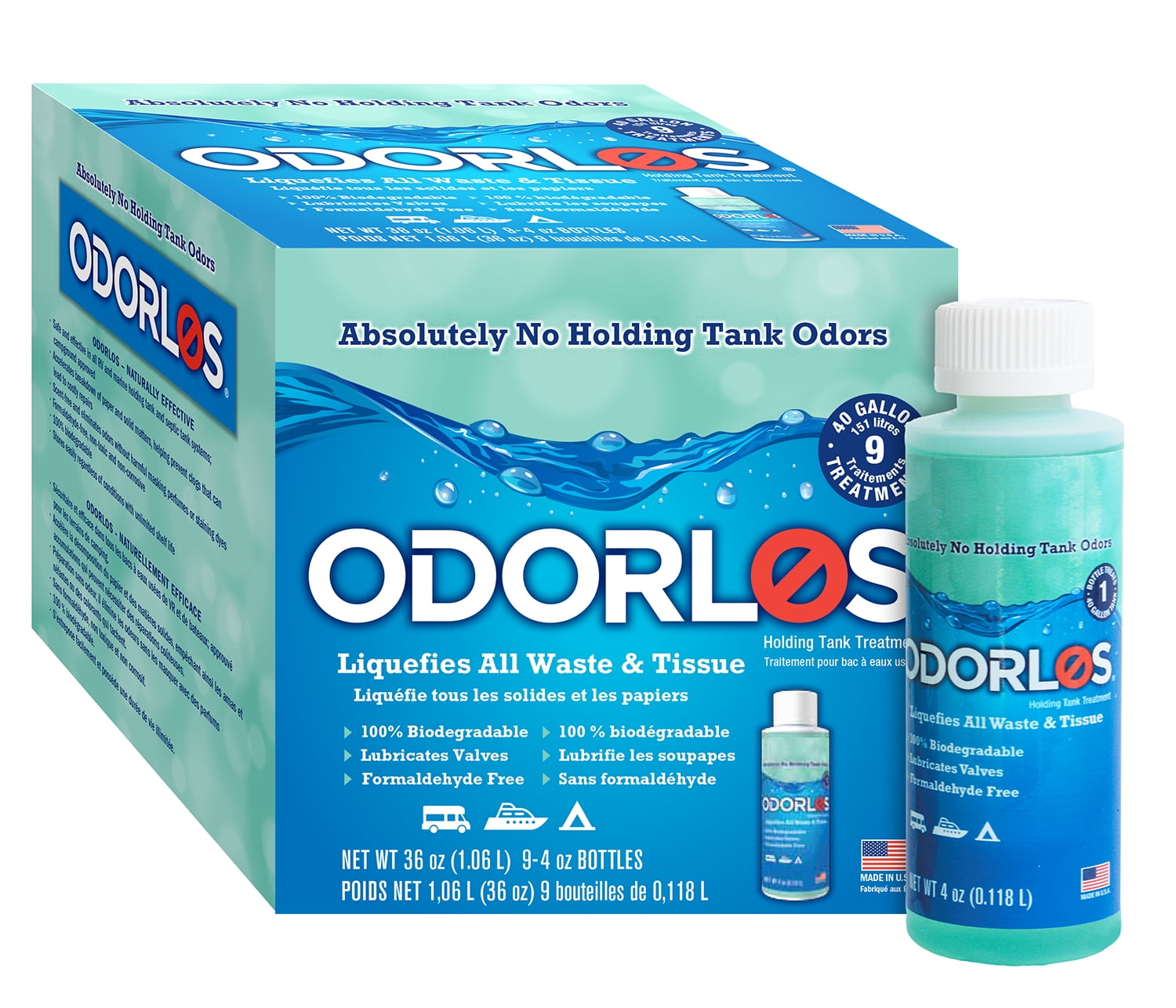 Odorlos 4 OZ Bottle  9PK