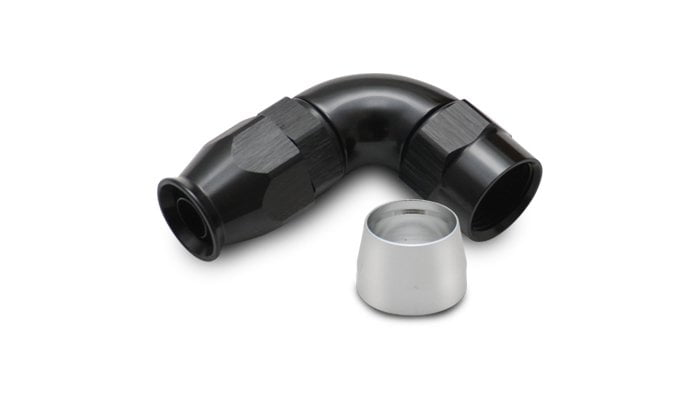 Aluminum 90 Deg One Piece Hose End