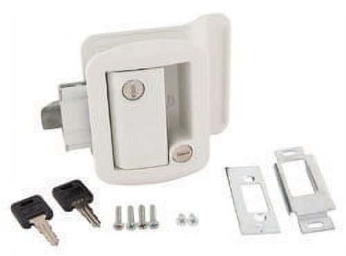 Metal Tt Lock W/Keys Wht