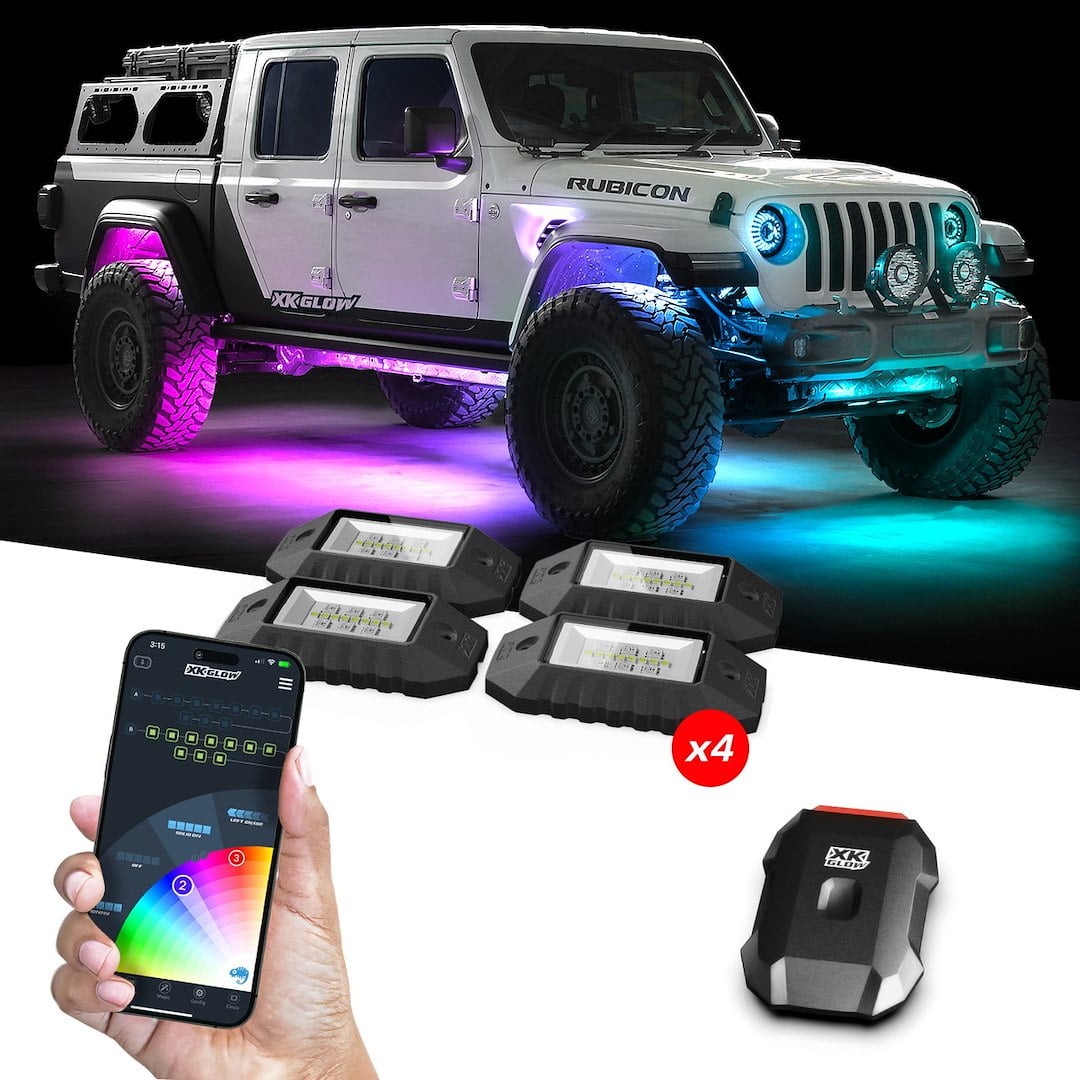 Xkmax Rgbw 4PC LED Rock